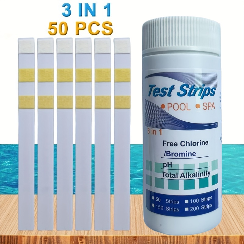 Water Testing Kit - شرائط اختبار الكلور ودرجة الحموضة لحمامات