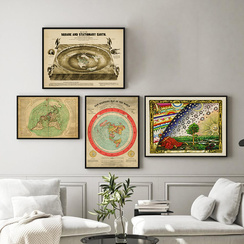 Star Map Poster - جديد القياسية خريطة العالم طباعة شقة