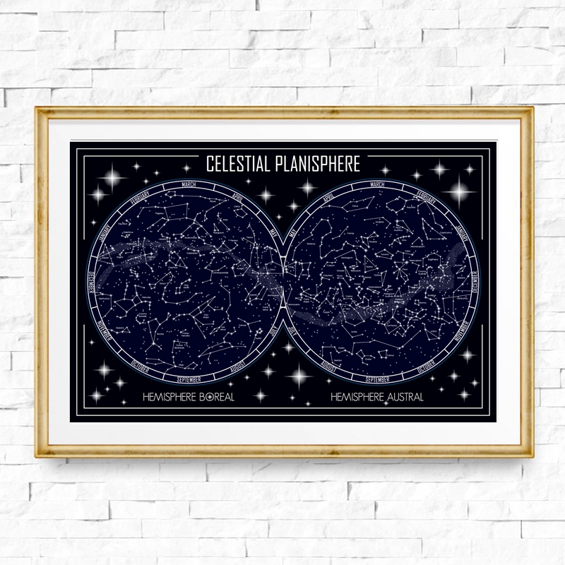 خريطة Planisphere السماوية قما - مراجعة Star Map Poster وسعره